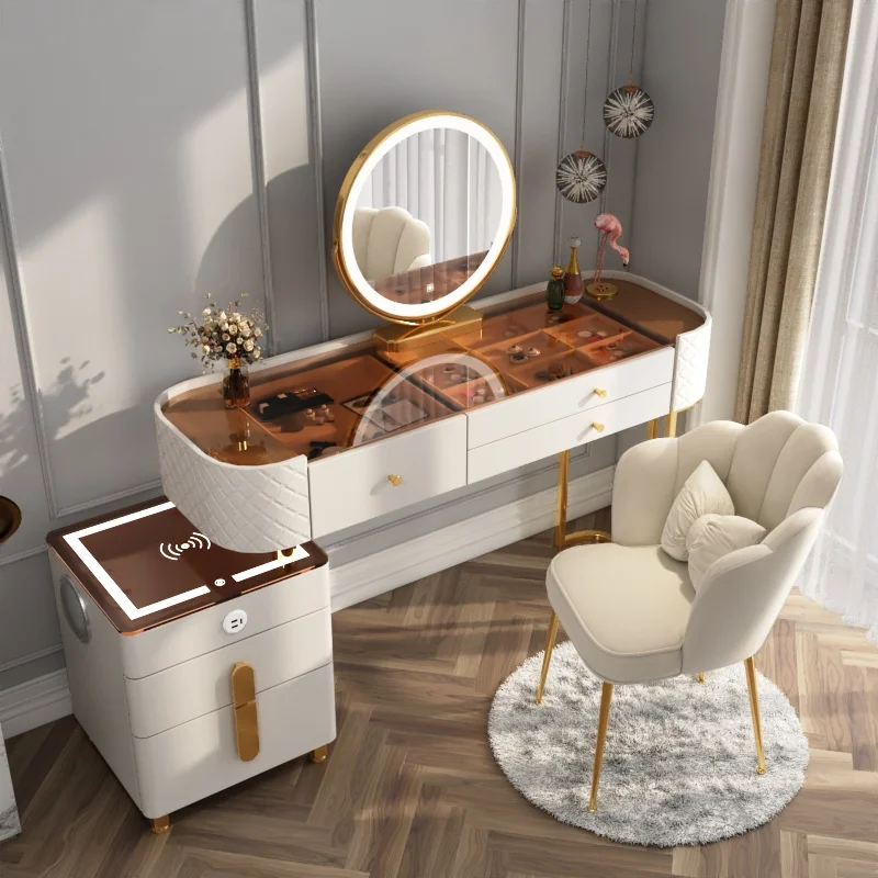 

Children's Dressing Table Girl Nightstand Makeup Modern Furniture Bedroom Bedside Dresser Tocadores Vanity Cabinet Home Luxury