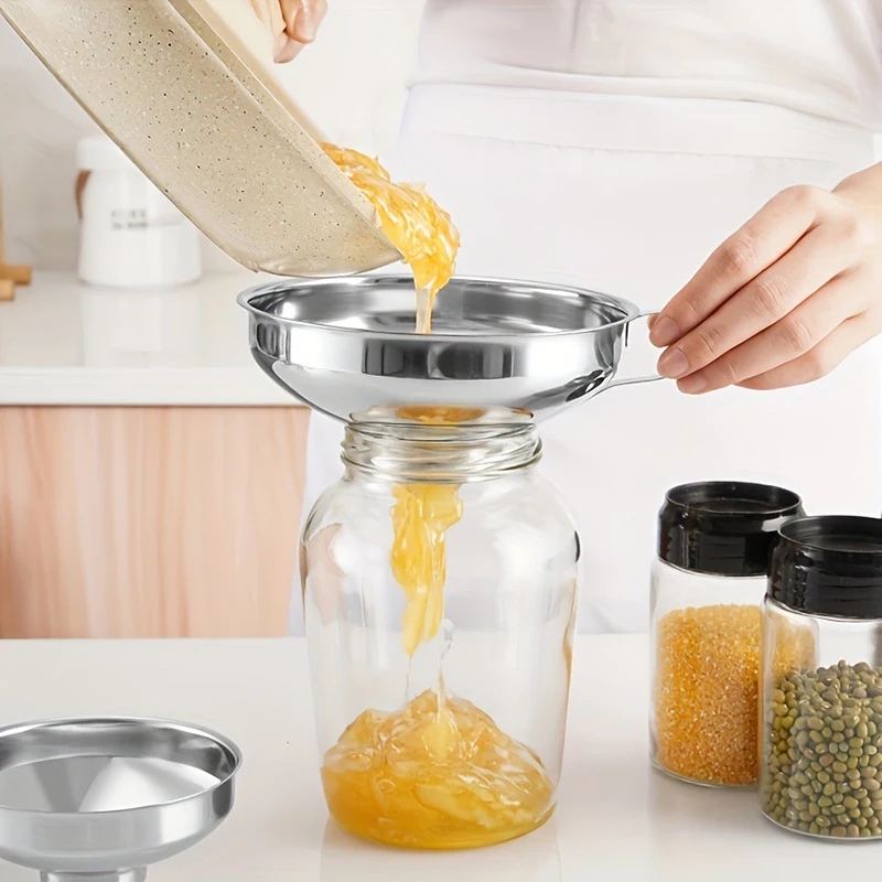 

Kitchen Household Wide Mouth Funnel Stainless Steel Multifunctional Jam Canning Funnel Used For kitchen Tools And Small Tools