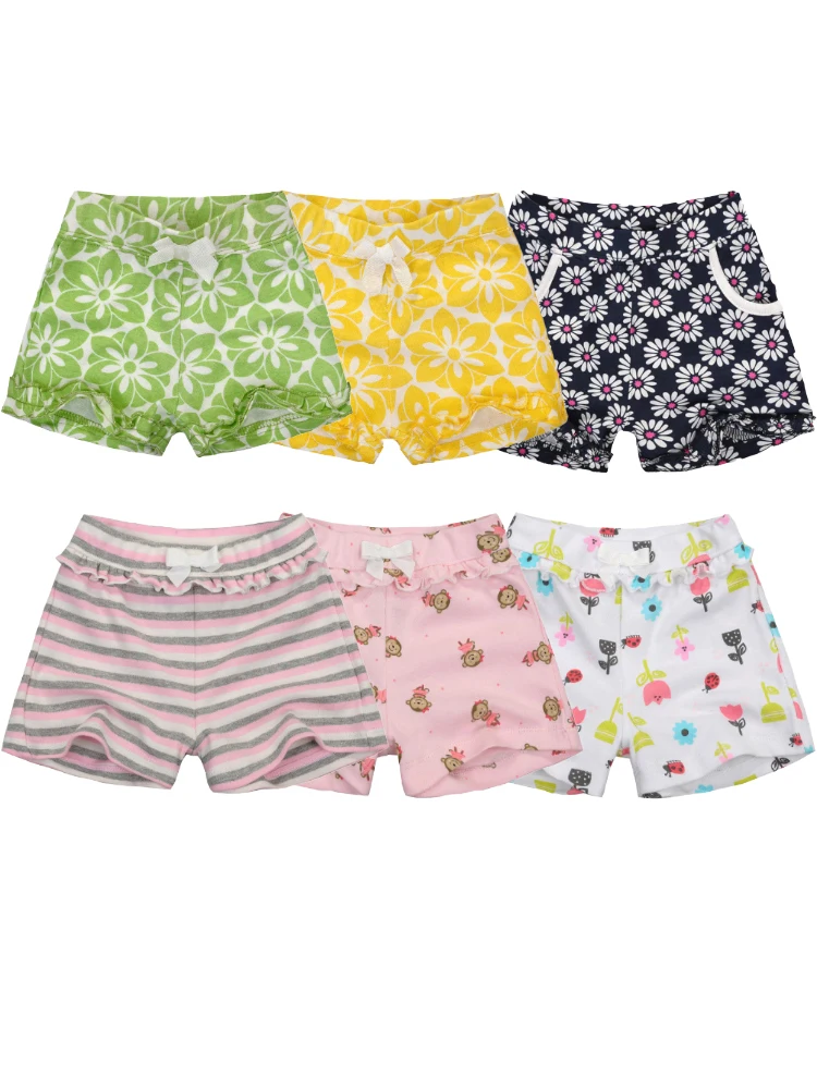 2PCS Random Summer Cotton Baby Shorts Children\'s Summer Pants Cartoon Girl Child Accessories