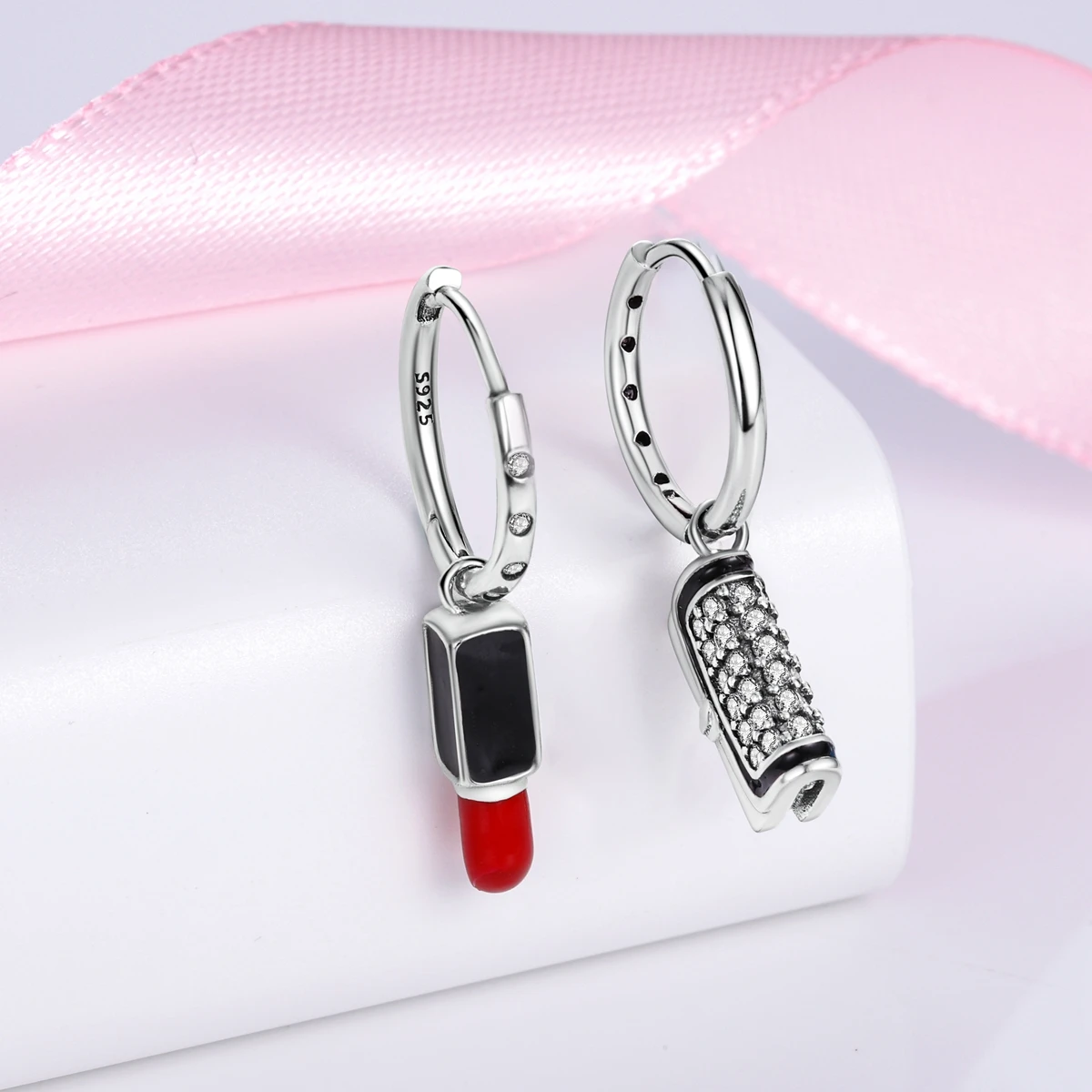 MISEFF S925 Sterling Silver Earring Versatile Individually Unique Asymmetrical Earrings For Women Fashion Jewelry Birthday Gift
