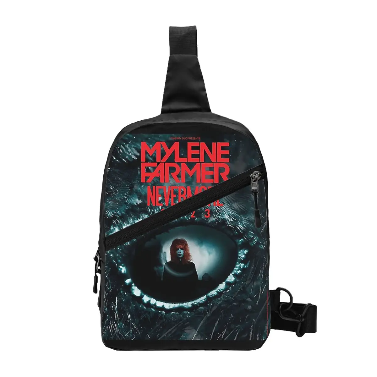 Mylene Farmer Jeanne Chest Bag Men Sling Crossbody Backpack Chest Bag Traveling Hiking Daypack Shoulder Bag