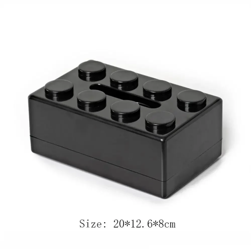 Creative Building Blocks with Spring Tissue Box Wall-mounted Perforation-free Paper Holder Bathroom Face Towel Box Organizer