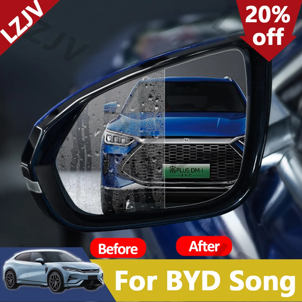 New For 2023-2025 BYD Seal U Sealion 6 Song Plus Rearview Mirror Waterproof Film Automotive Supplies High-definition Field Of Vi