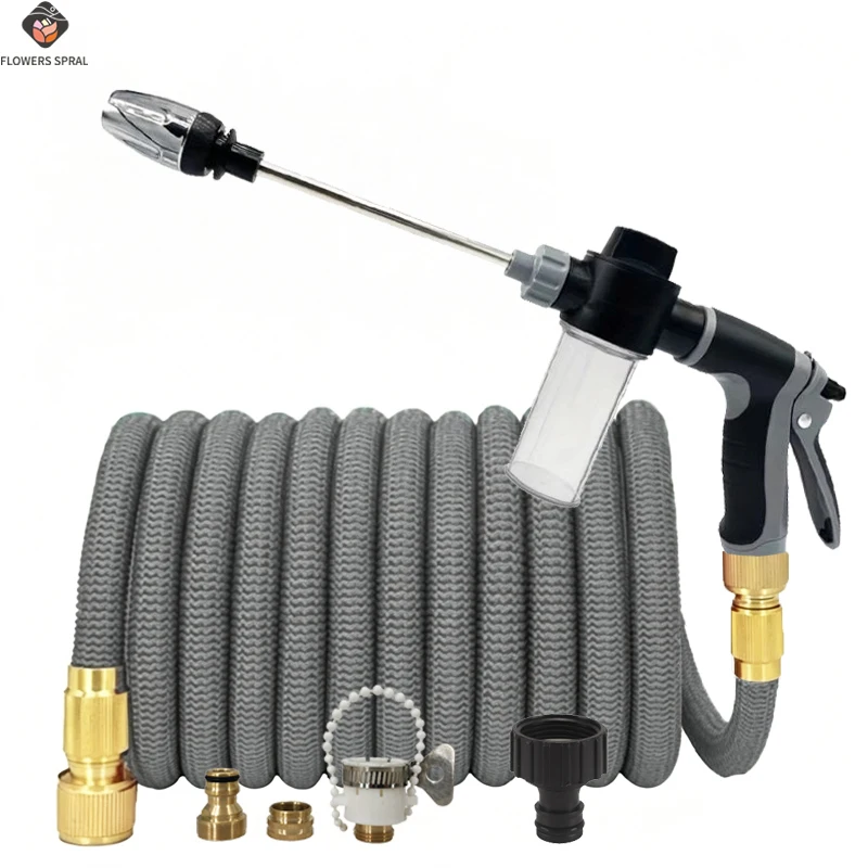 Scalable Magic Hose 25FT-100FT, High-Pressure Car Wash Hose, 7 Water Spray Functions, Water Gun, Garden Watering Hose