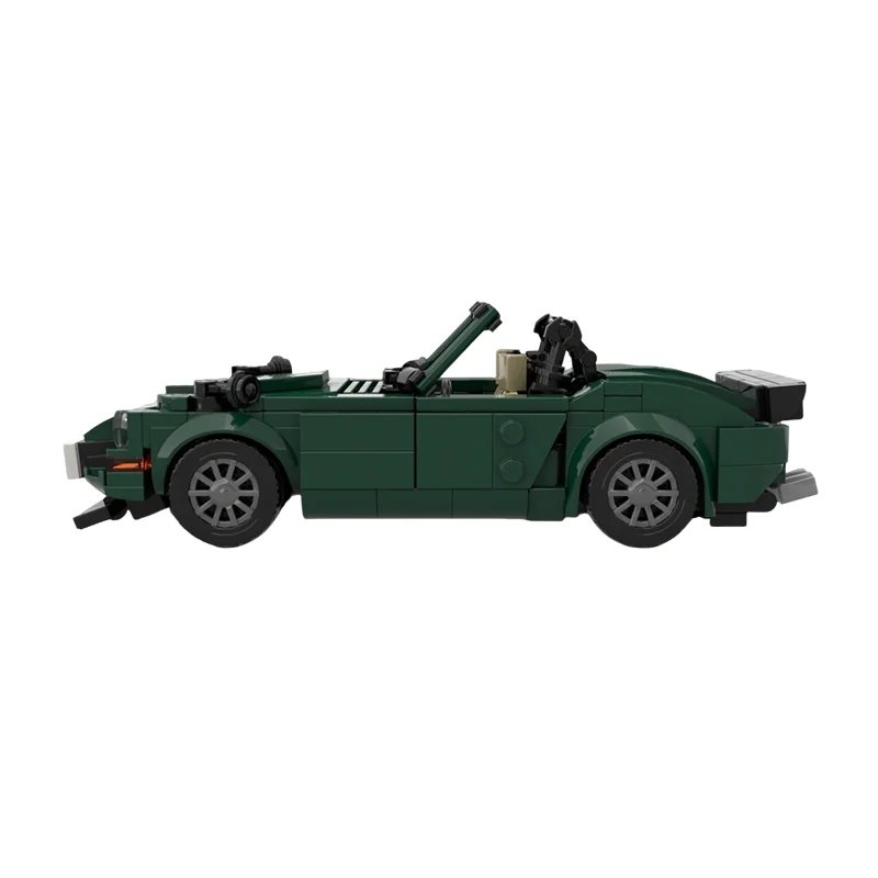 363pcs MOC City Champions 74' Datsun 240z 260z Z Spyder Convertible S30 "Green Mamba" Model Building Blocks Christmas Gift DIY - view 3