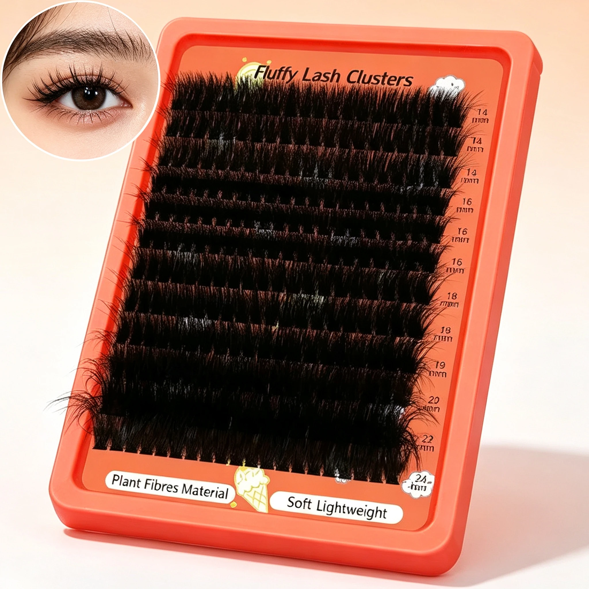 Cluster Lashes D Curl Mixed Length Dramatic Volume DIY Eyelash Extensions Soft Reusable Fake Lashes For Beginners Eye Makeup