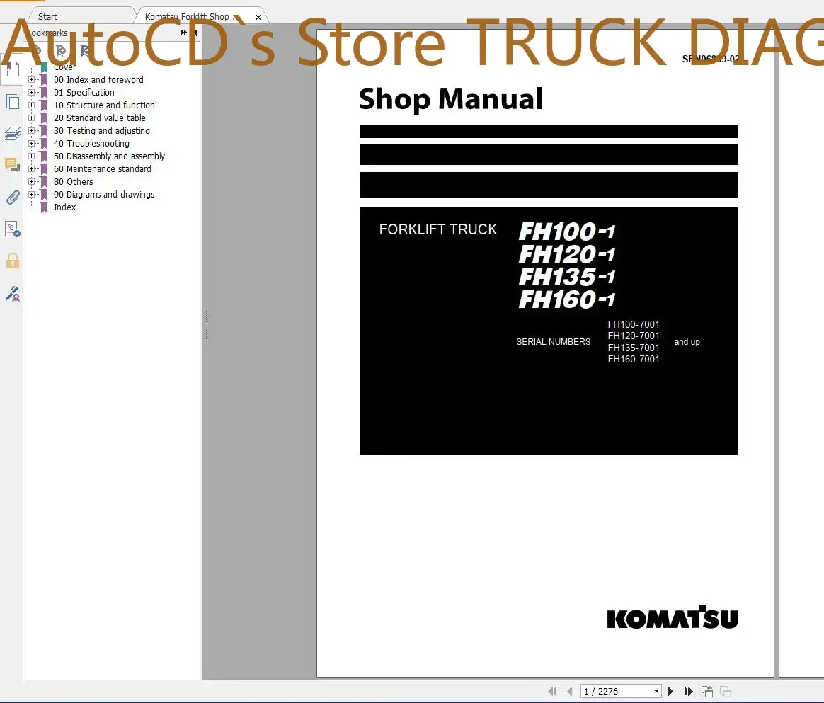 

Вилочный погрузчик AutoCD Komatsu, 11,6 ГБ, обновленный в формате PDF, 2022, все модели магазинов, руководство по обслуживанию DVD