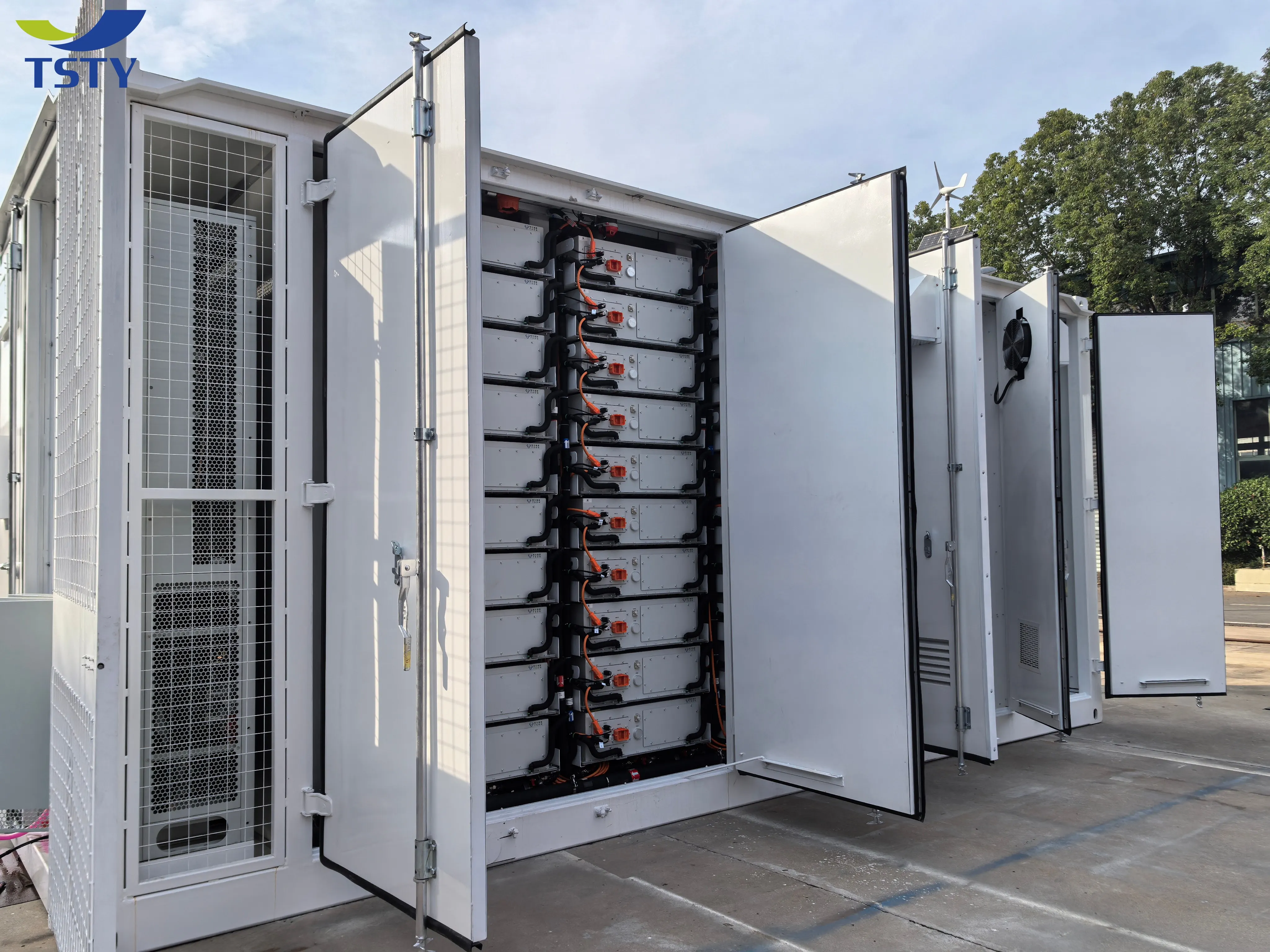 TSTY New 1mw 2 Mw Solar Lithium Batteries High Voltage All in One ess Lifepo4 48v System Energy Storage Container
