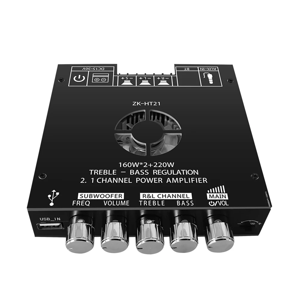 ZK-HT21 وحدة مكبر كهربائي الصوت DC15-36V TDA7498E مكبر للصوت لوحة تركيبية 160WX2 + 220 واط 2.1 قناة HiFi بلوتوث متوافق