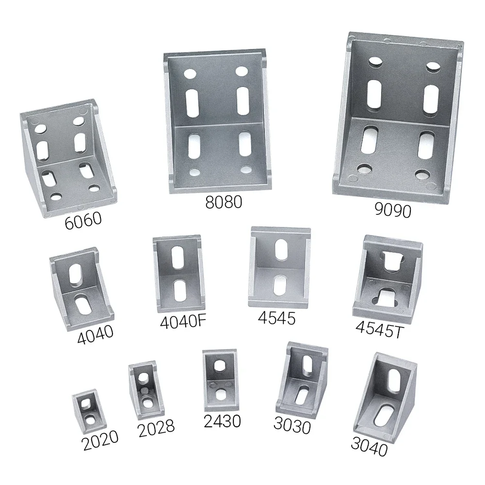 10pcs Openbuilds corner fitting angle aluminum connector bracket fastener 2020 3030 4040 4545 series industrial aluminum profile