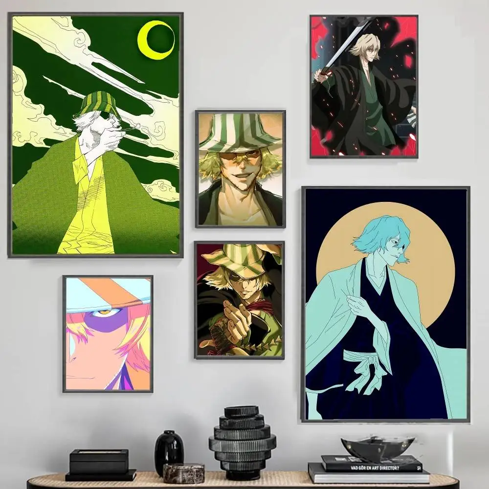 B-BLEACH Kisuke Urahara аниме постер домашний декор постер бумажный принт для гостиной спальни прихожая бар кафе настенная живопись B-BLEACH Kisuke Urahara аниме постер домашний декор постер бумажный принт для гостиной спальни прихожая бар кафе настенная живопись
