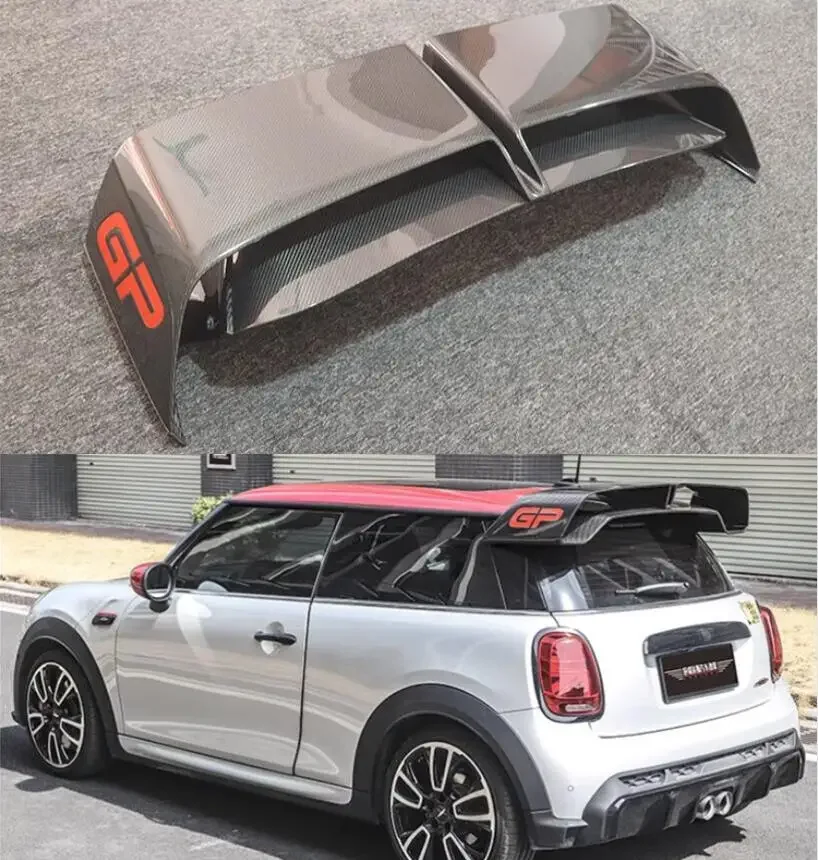 GP3 STYLE REAL CARBON FIBER REAR WING TRUNK LIP TAIL WITH FLAP SPOILER Body Kit FOR MINI F56 COOPER/S/JCW