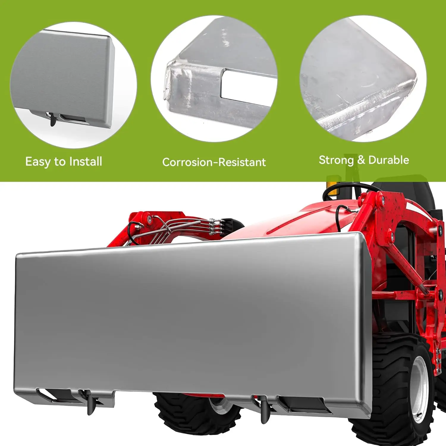 لوحة تثبيت Steer ZZH مقاس 3/8 بوصة، مرفق لوحة توجيه سميكة للانزلاق، لوحة توصيل سريعة عالمية متوافقة مع Kubota، Bobcat