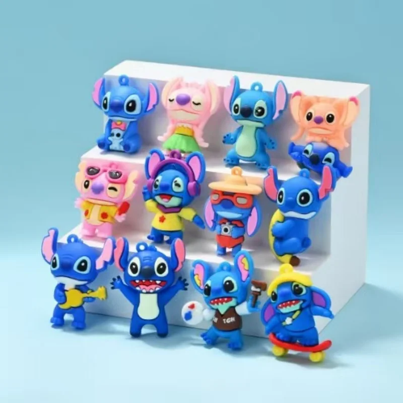 12/24個入り スティッチ ケーブ ファン ブラインドボックス キュートペンダント トレンドおもちゃ サプライズトイ キーホルダー 高品質 子供 誕生日プレゼント 男の子 女の子