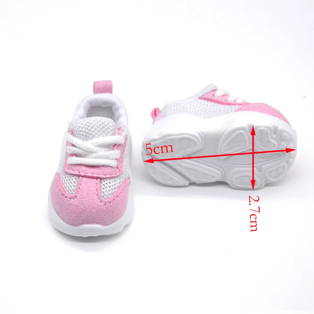 5cm mini Toys Doll Shoes Fits 28-30cm 1/6 BJD YOSD MYOU Fashionable Multicolor Mesh Sneakers