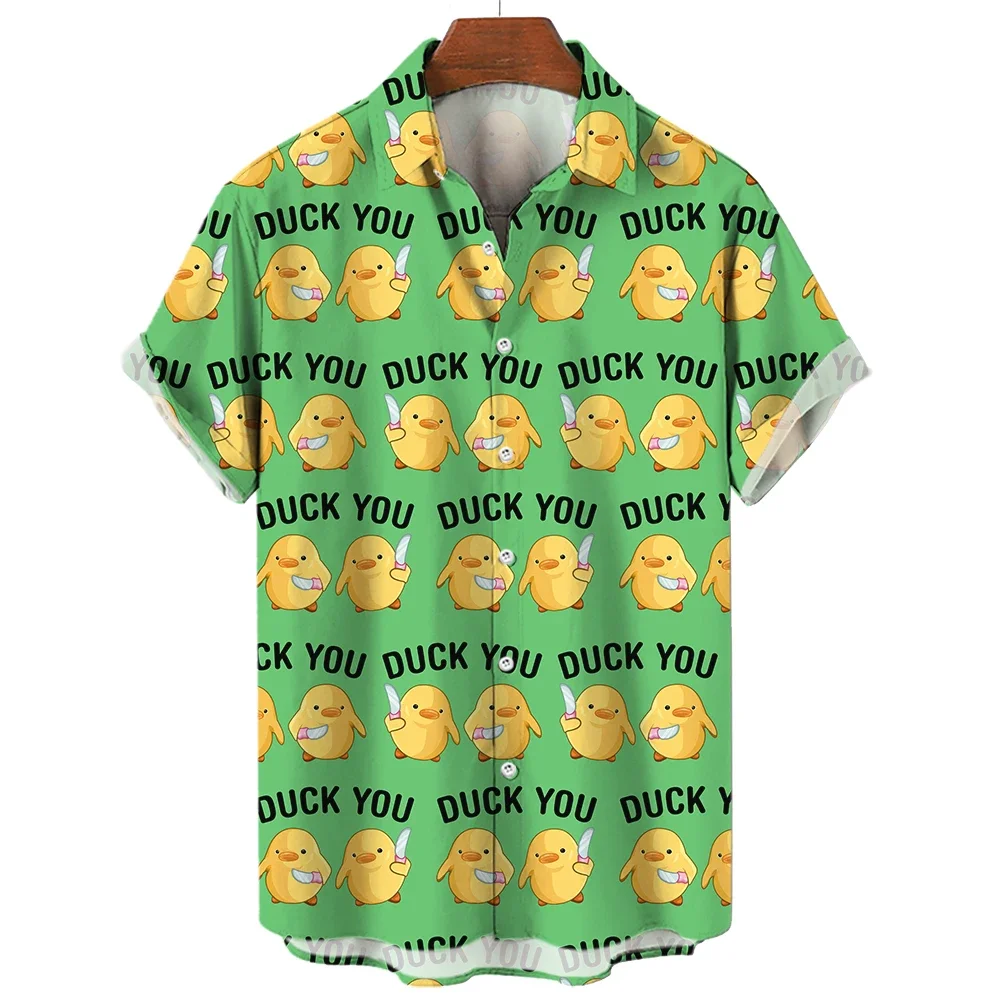 

Fun 3d Duck and Animal Print Shirt, Men, High Quality Clothing, Casual Summer Short Sleeve Top, Loose Plus Size T-shirt