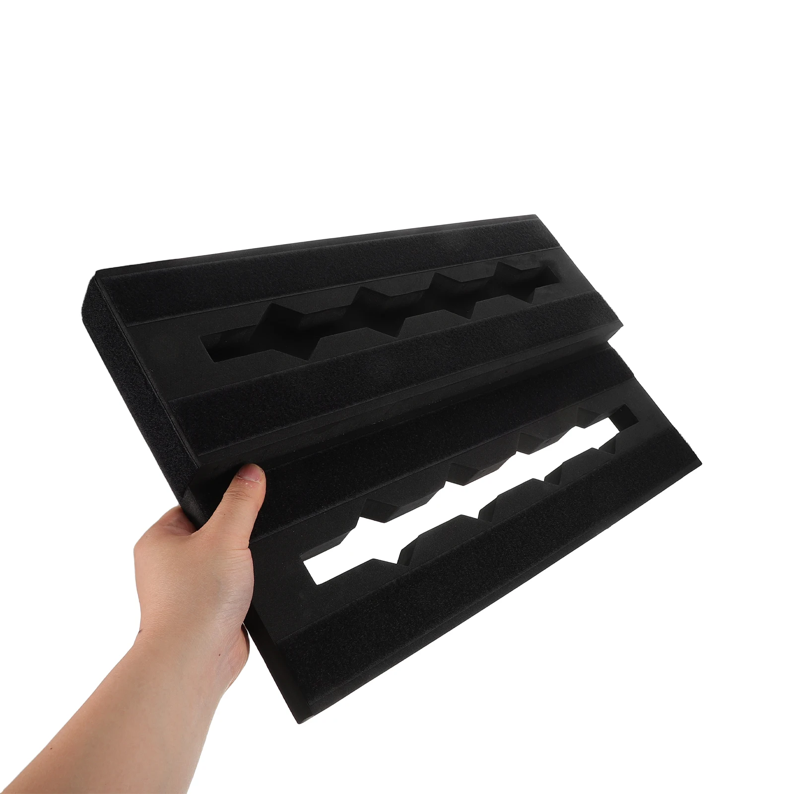 

Guitar Effects Pedalboard EVA Foam Lightweight Compact Orange Small Pedal Board Stable Track Electric Guitar Accessory