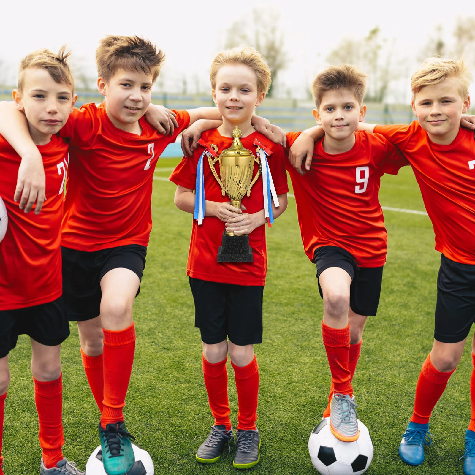 

Stunning Large Metal Trophy Decor Robust Build Gleaming Surface Athletic Corporate Awards Versatile Display Stable Base