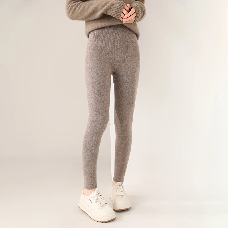 FRSEUCAG-mallas largas de lana australiana para mujer, leggings ajustados y cálidos de punto, otoño e invierno, gran oferta, novedad