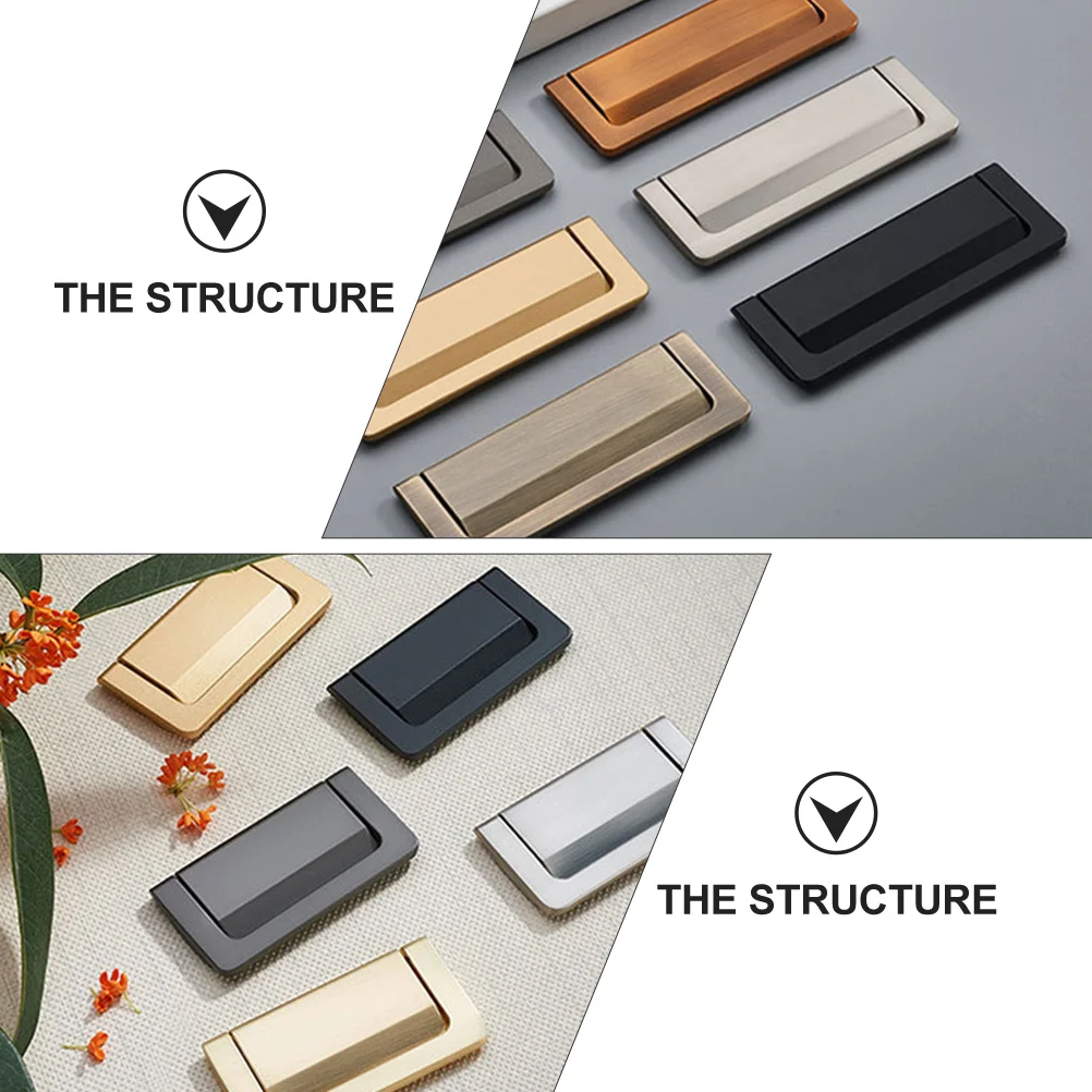 

2pcs No Drill Invisible Pull Handle Zinc Alloy Cabinet Wardrobe Door Hardware Furniture Upgrade Replacement Wardrobe Pull Handle