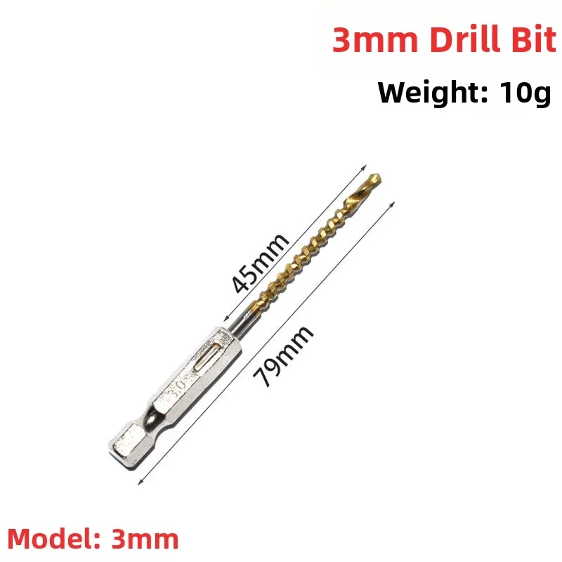 For Wood For Aluminum Alloy 135 Split Point Titanium Drill Bits For Home DIY Titanium Coating High-Speed Steel HSS