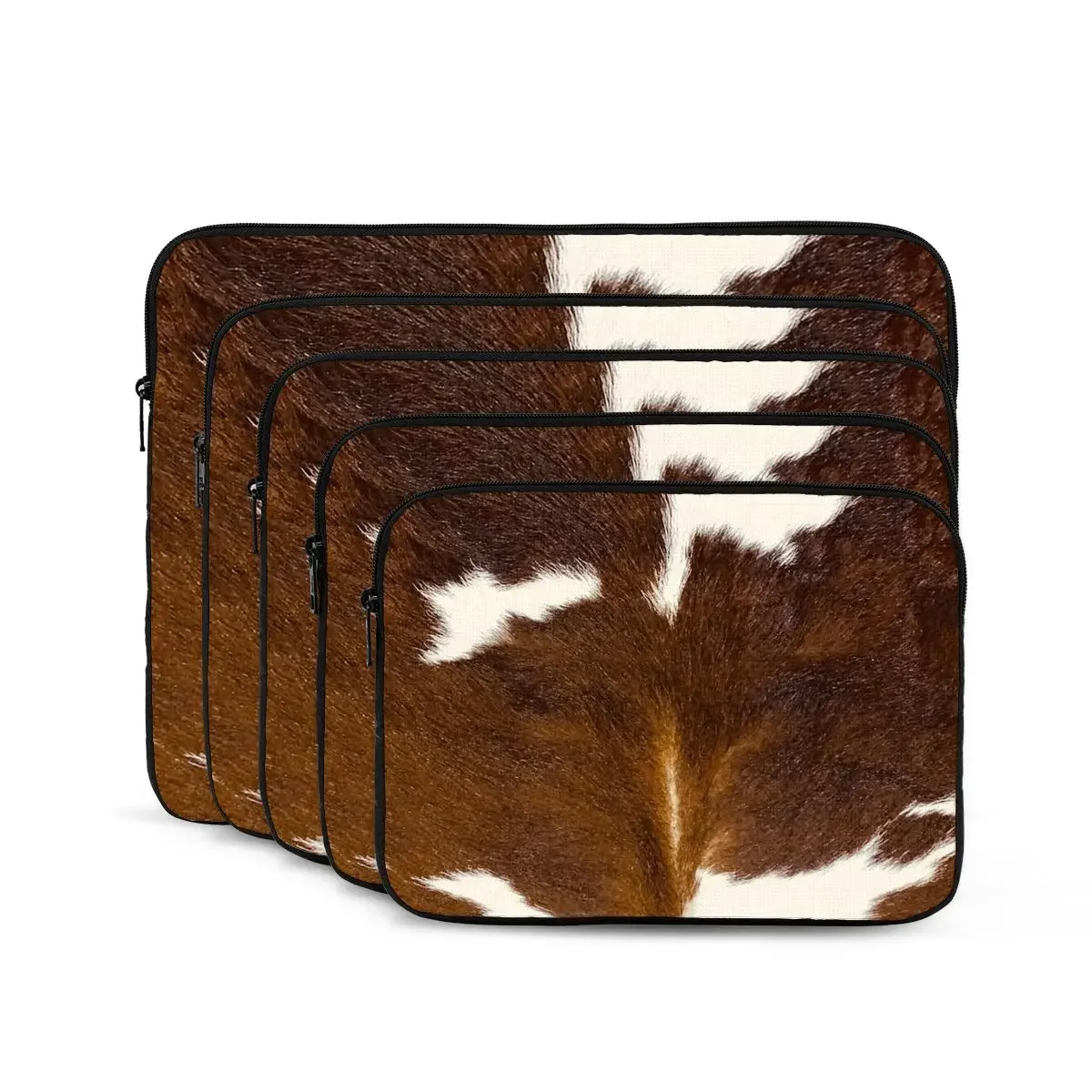 Стильная сумка для ноутбука с текстурой коровьей кожи и принтом коровьей кожи, сумка для ноутбука 10, 12, 13, 15 дюймов, противоударный чехол Macbook Air Pro Стильная сумка для ноутбука с текстурой коровьей кожи и принтом коровьей кожи, сумка для ноутбука 10, 12, 13, 15 дюймов, противоударный чехол Macbook Air Pro