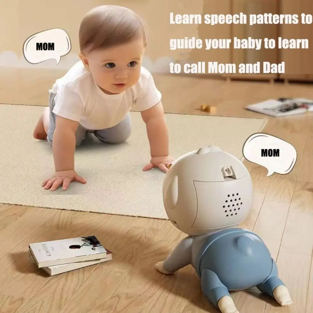 Learns To Crawl Music Electric Crawling Baby Toys Big Eyes with Sound Learning Crawling Doll Funny Cartoon Electric Walking Duck