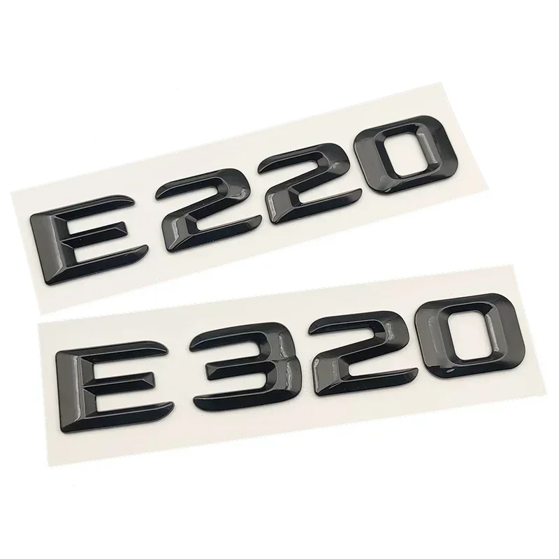 3d ABS Black Chrome Car Letters Trunk Badge For W213 Mercedes Benz E220 E320 Logo Emblem Adhesive Sticker Accessories