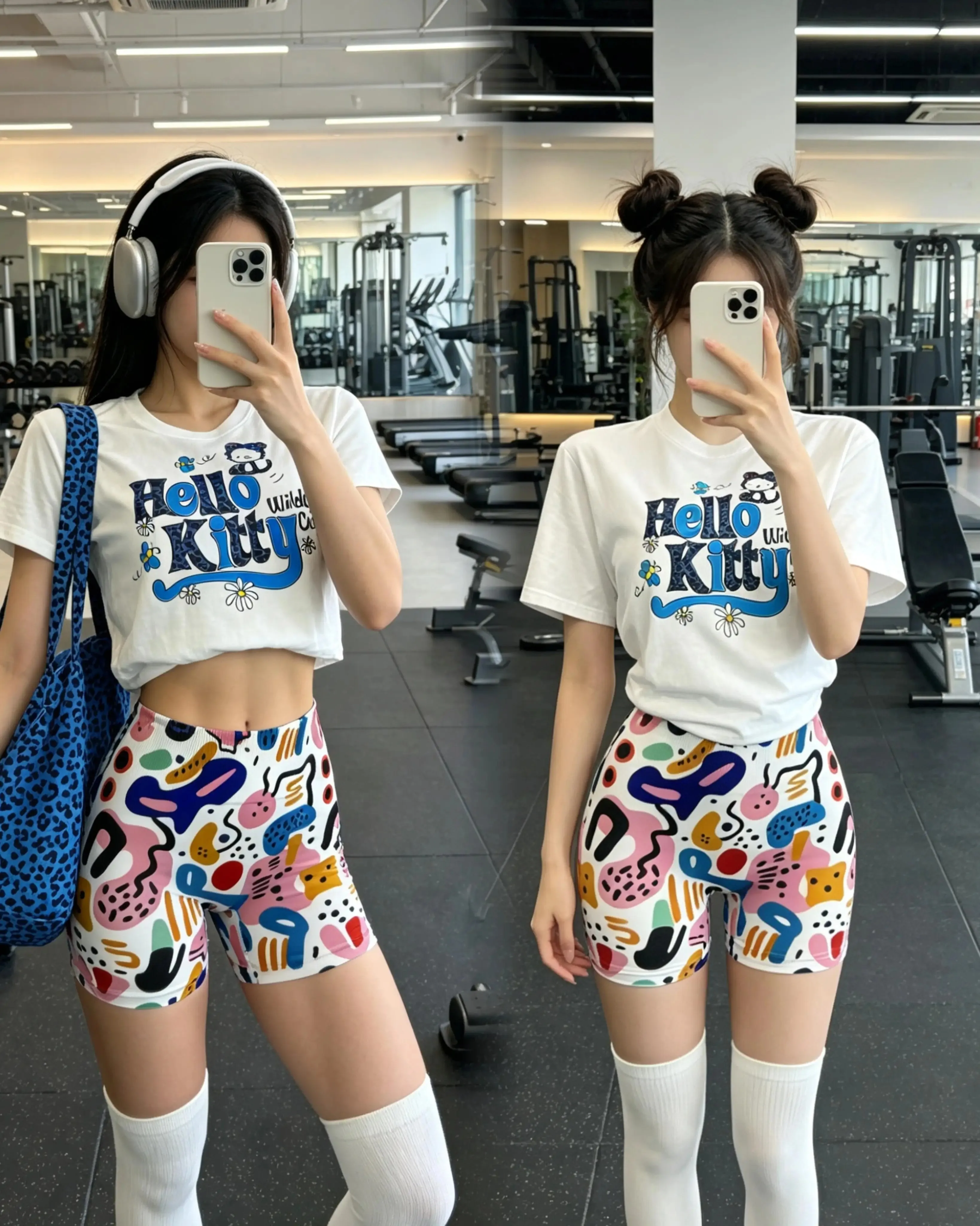 Women's High-Waisted 3D Printed Yoga Shorts - Dopamine Colors, Butt-Lifting, Non-See-Through for Yoga