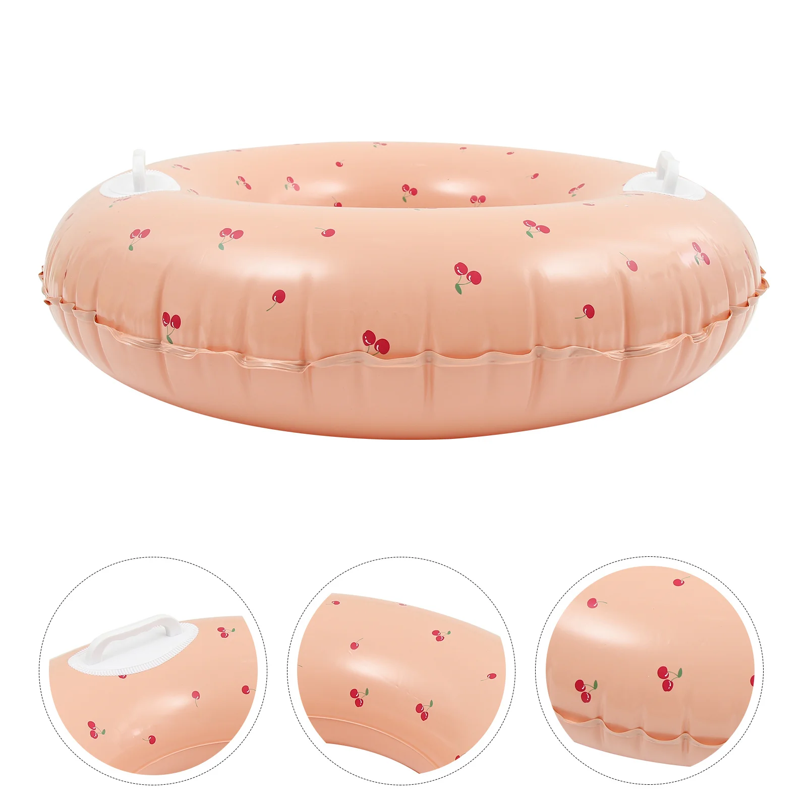 

Inflatable Swim Ring Thick Pvc Portable Pool Beach Lake River Use Adult Float Ring Summer Water Safety Handle Swimming