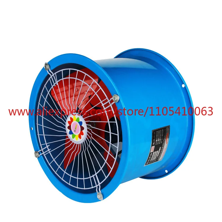 axial flow fan, cylindrical iron fan ventilation fan, dust exhaust and smoke exhaust machine Industrial workshop ventilation