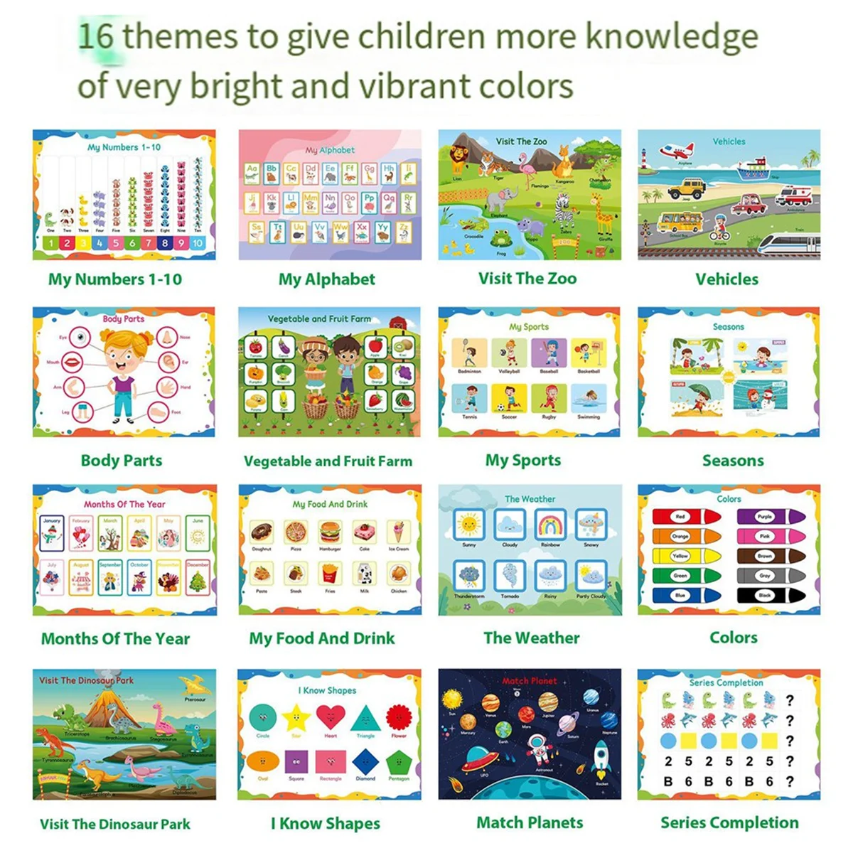 Montessori Book Learning Toys Kids Preschool 32 Themes Activity Binder Early Educational Autism Sensory