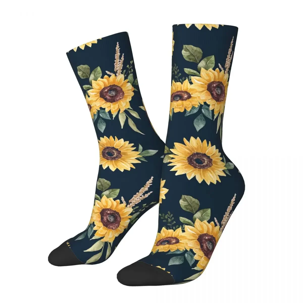 

Fall Sunflower Floral Socks Harajuku Super Soft Stockings All Season Long Socks Accessories for Man's Woman's Gifts