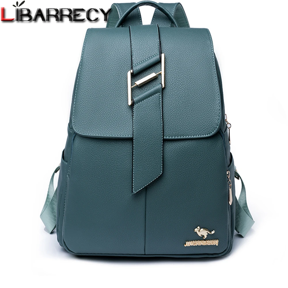 Luxury Designer New Ladies Anti-theft Backpack High Quality Leather Solid Color Women\'s Backpack Fashion New Student Bag Bolsos