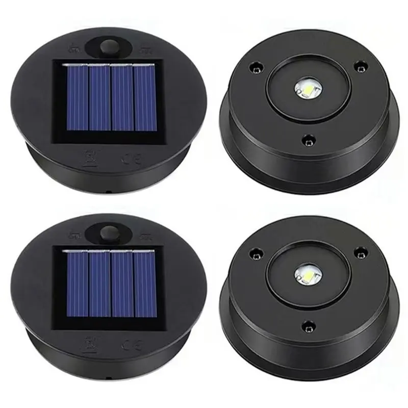 ABKW-Solar Lights Replacement Top 4 Pack Outdoor Replacement Solar Light Parts, LED Solar Lantern Light Lids