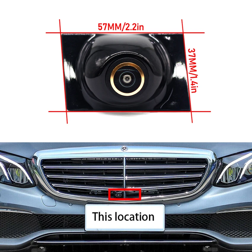 AHD 1080P CVBS 170° Car Parking LOGO Front View Camera For Mercedes Benz E Class W213 S213 E250 E300 E350 E53 2016~2019 2020