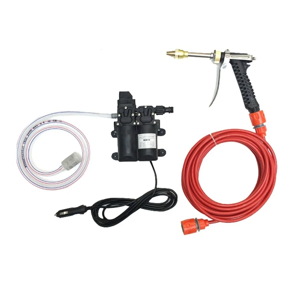 

1pc Portable 12V Car Washer Water Pump 65W Electric Car Washing Machine Cigarette Lighter Water Pump Set For Auto Car