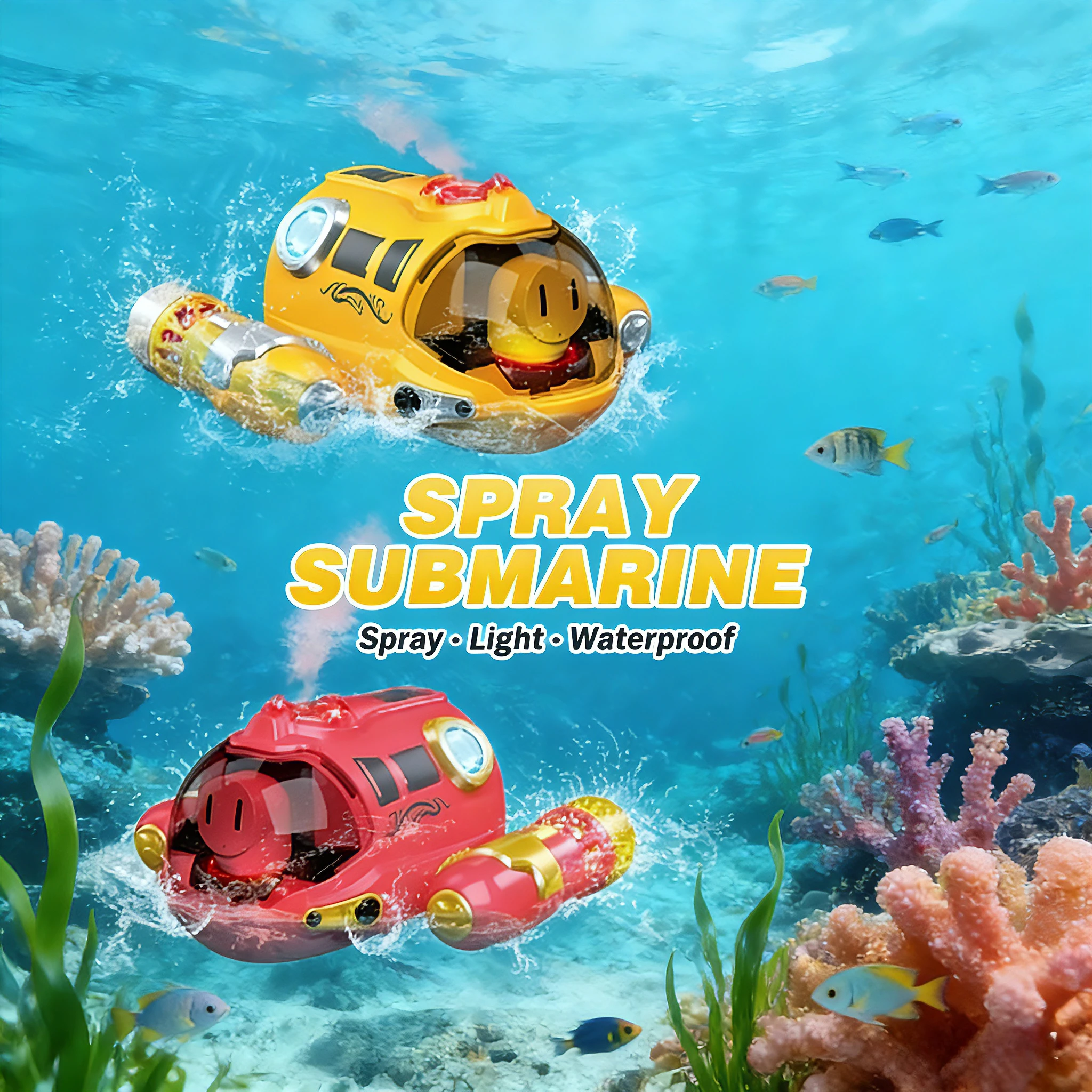 قارب رذاذ RC 2.4G - غواصة مقاومة للماء مع أضواء LED | قارب كهربائي للتحكم عن بعد هدية عيد الميلاد للأطفال #2