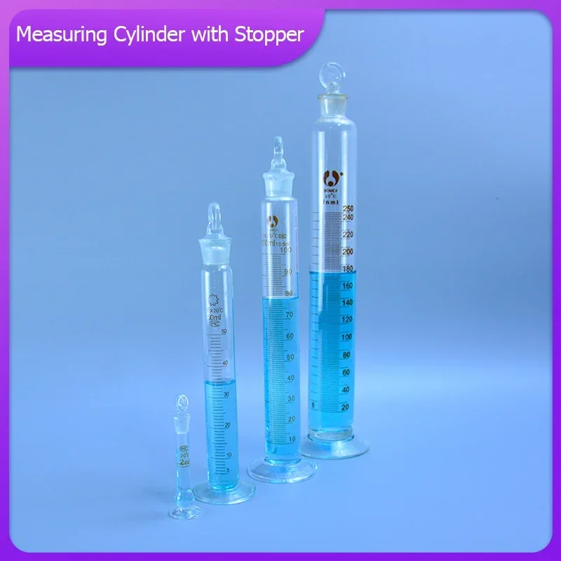 1pc 10-1000ml glass measuring cylinder with stopper,laboratory equipment