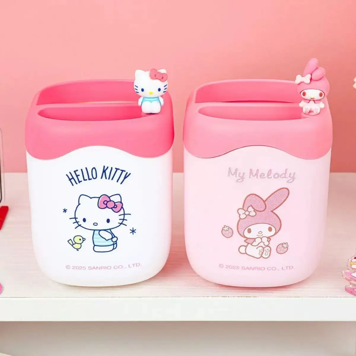 سانريوس ميلودي Kawaii حامل قلم مكتبي فتاة جديدة القلب الكرتون طالب الأطفال دراسة المنزلية مكتب صندوق تخزين الأدوات المكتبية #2