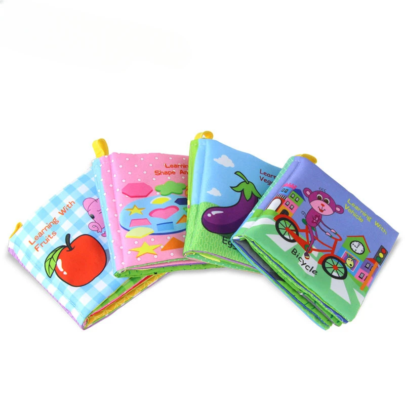 Children's Enlightenment Cloth Book Set Baby Cognitive Sound Paper Book Tear Proof Washable Biting Baby Toys