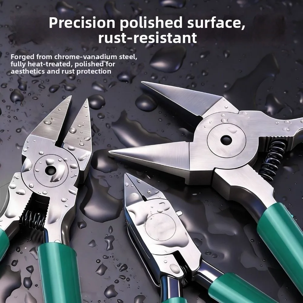 Portable High Carbon Steel Diagonal Cutting Pliers PVC Handle Non Slip Side Cut Pliers Manual Hand Pliers Electrician Work