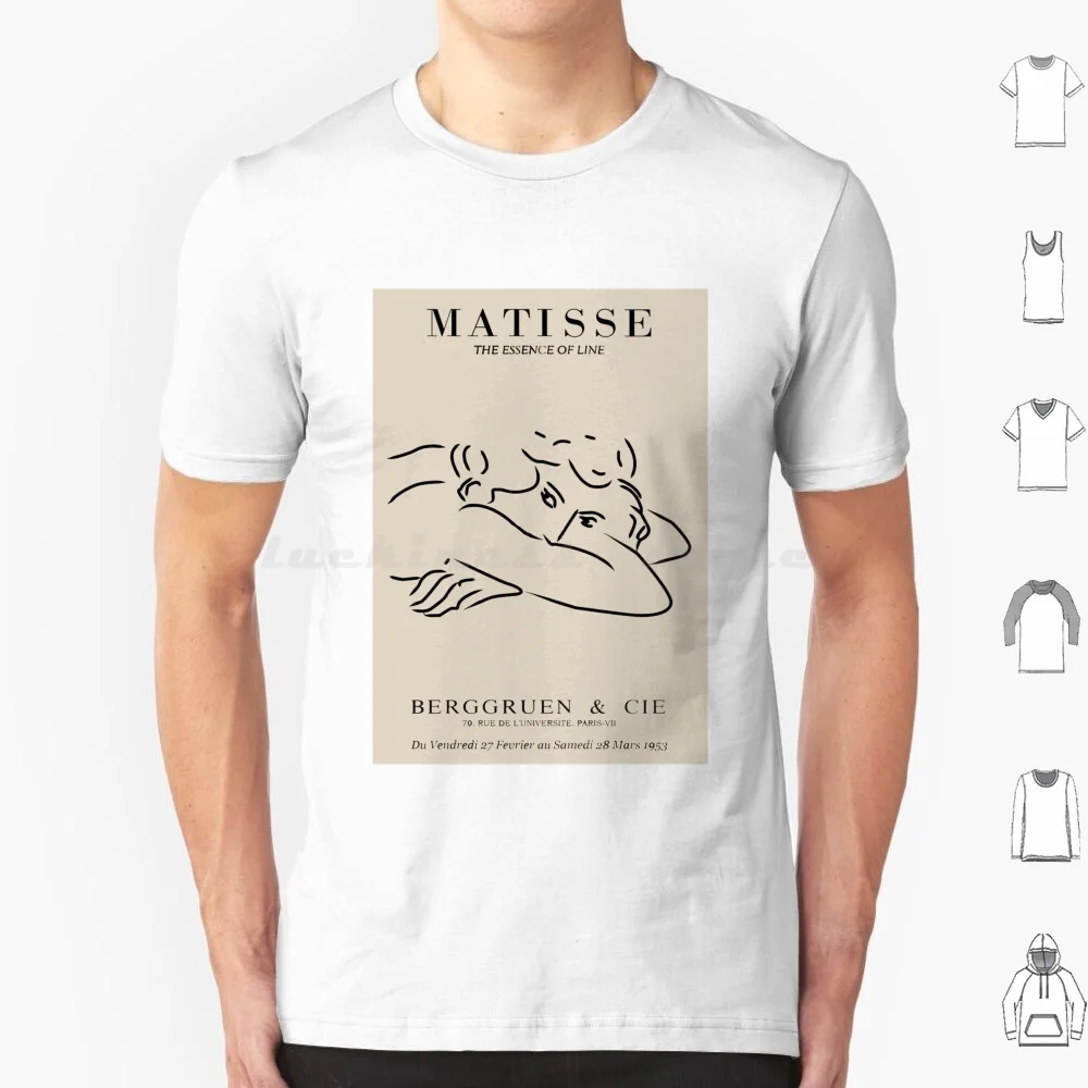 Henri Matisse-Line Drawing Of Woman T Shirt Cotton Men Women DIY Print Henri Matisse Remake Matisse Exhibition Classic Drawing