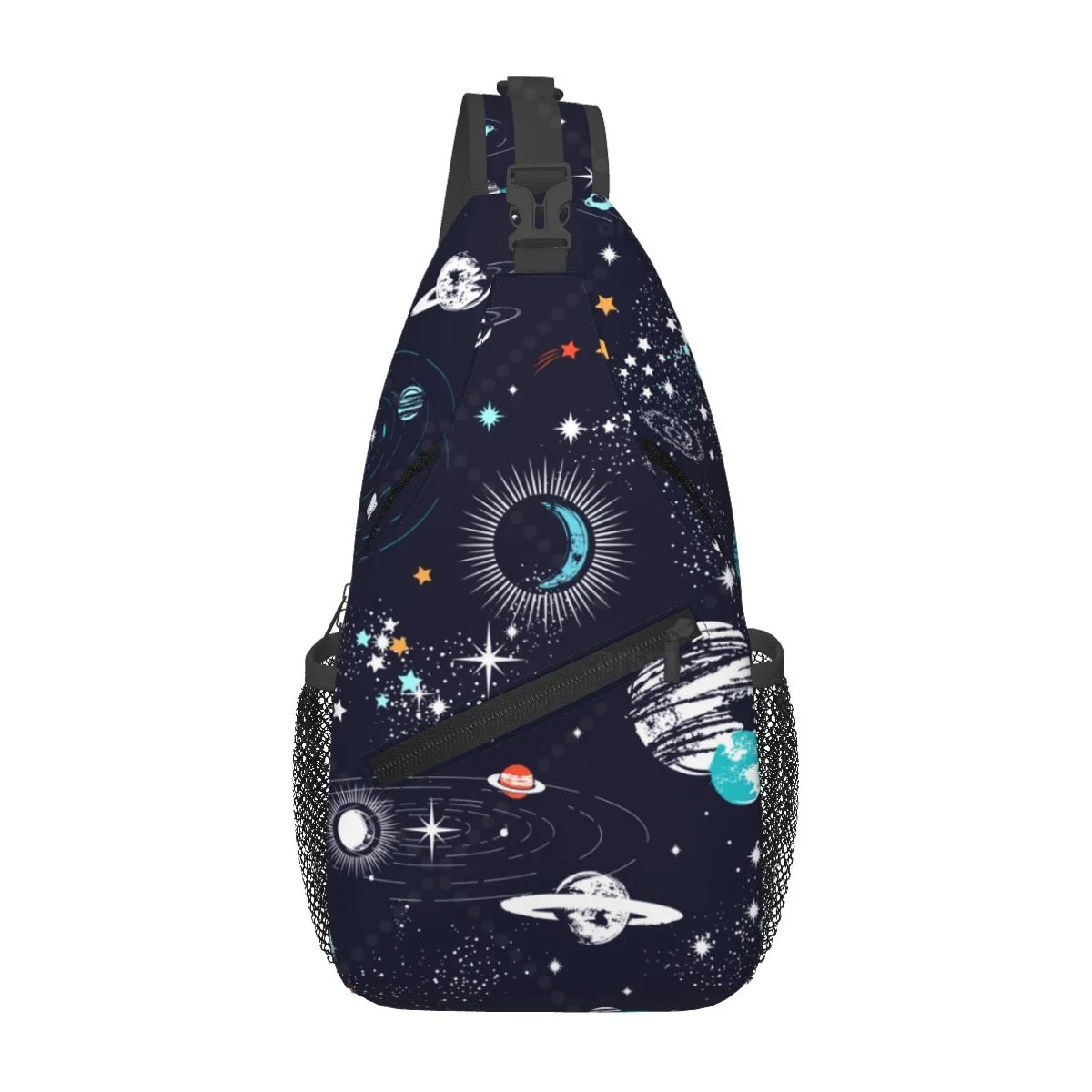 

Сумка-слинг Space Planet, дорожный рюкзак через плечо, нагрудные сумки, легкий повседневный рюкзак на плечо для спортивных пеших прогулок