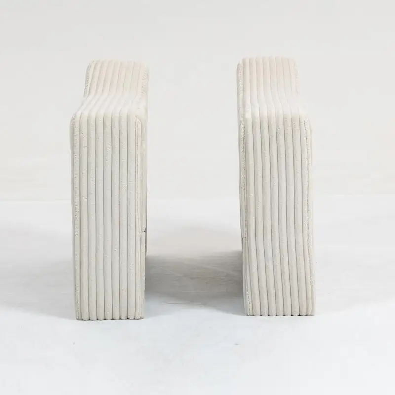 Modulo schienale con bracciolo singolo per divano componibile modulare, colore beige