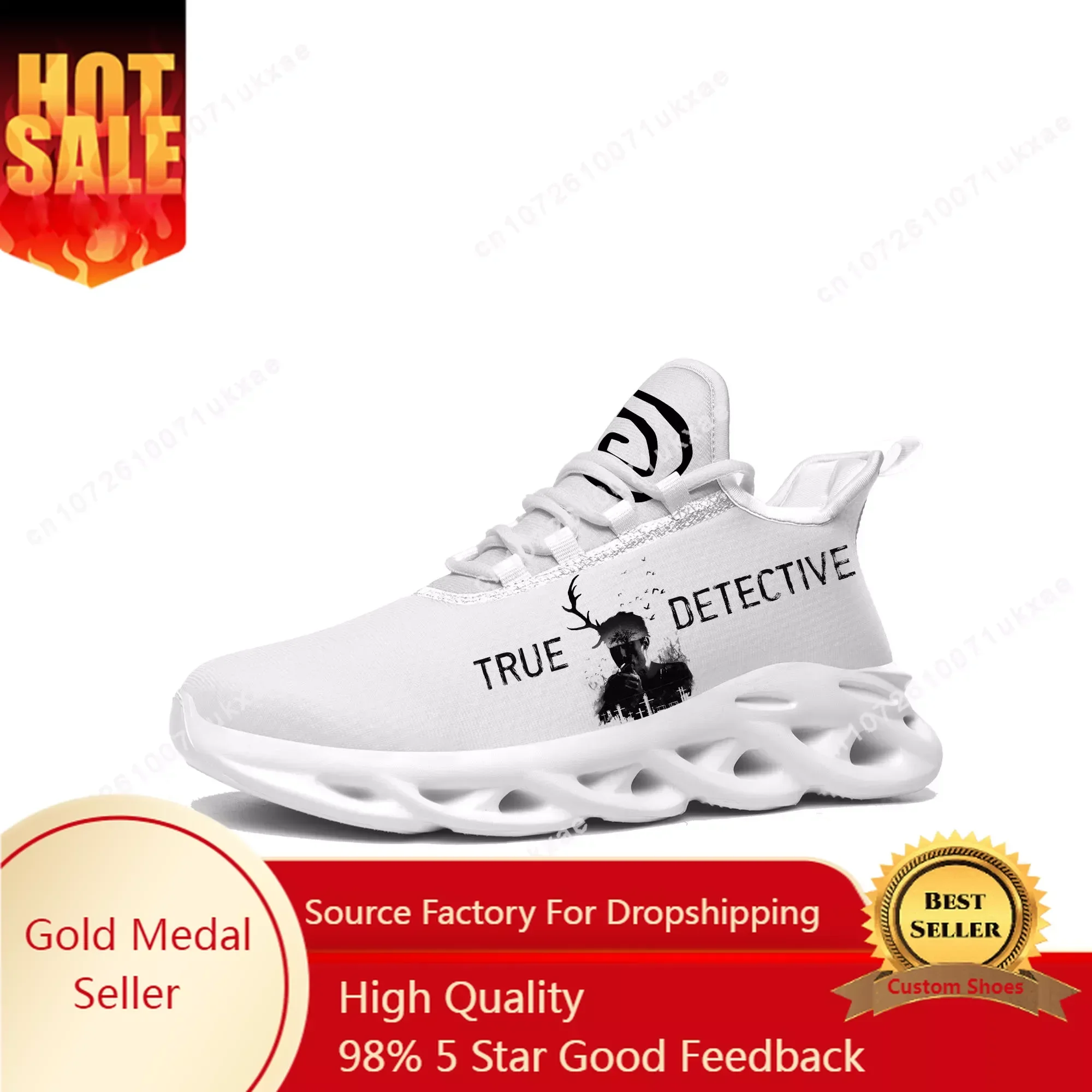 

True Detective Flats Sneakers Mens Womens Sports Running Shoes High Quality Sneaker Lace Up Mesh Footwear custom made Shoe