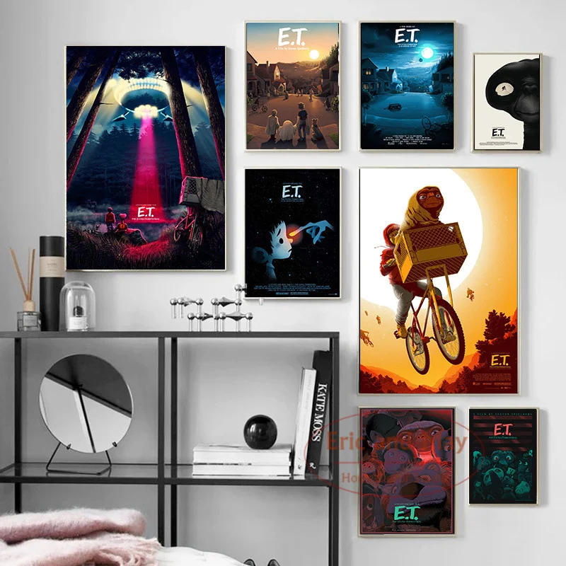 The Extra-terrestrial Ufo E.t. Movie Posters And Prints Canvas Painting Wall Art Picture Nordic Decoration Home Decor Tableau