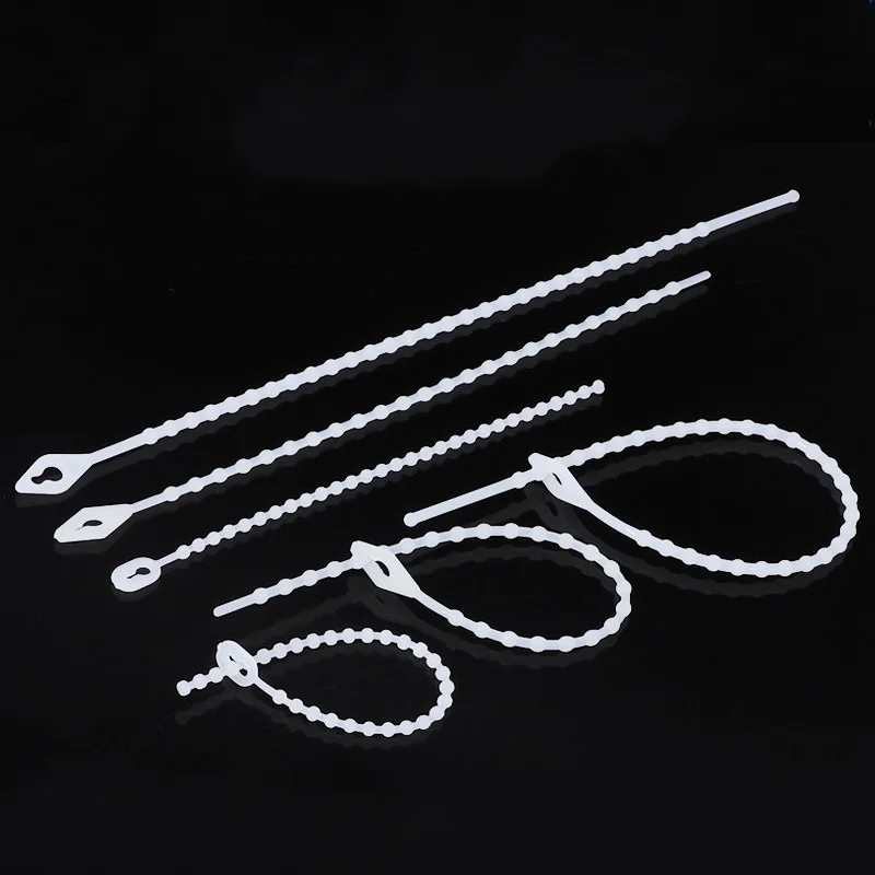 100Pcs bead nylon strap can be reused and can be loosened to fix the strap round bead nylon strap 3x100mm 3x150 3x180mm 3x240mm