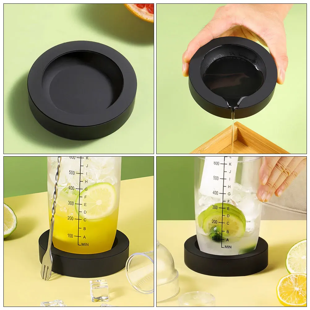 

Shaker Coaster PVC Anti-Slip Reusable Drink Cup Pad Coffee Table Coaster for Kitchen Office Bar Use Drink Cup Pad