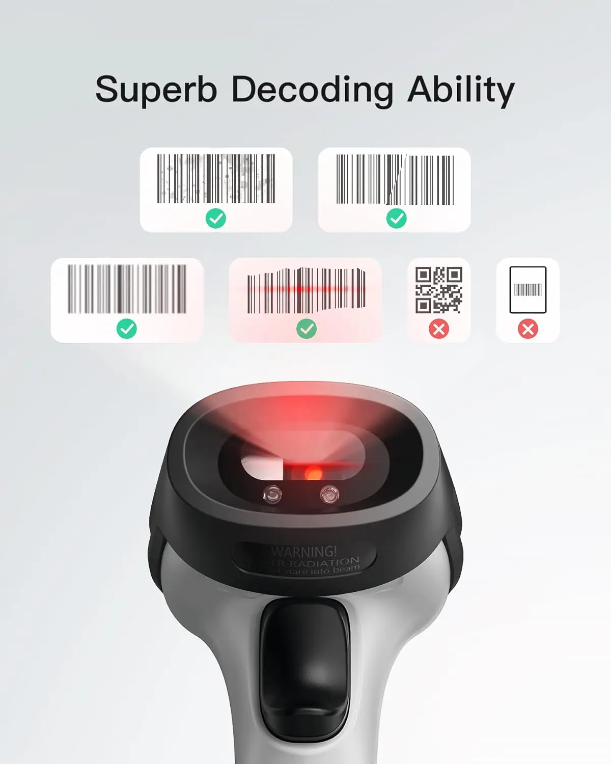 

Сканер штрих-кода Bluetooth, 1 зарядка в режиме ожидания 180 дней, дальность действия 35 м, автоматическое быстрое и точное сканирование, BCST-70
